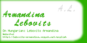 armandina lebovits business card